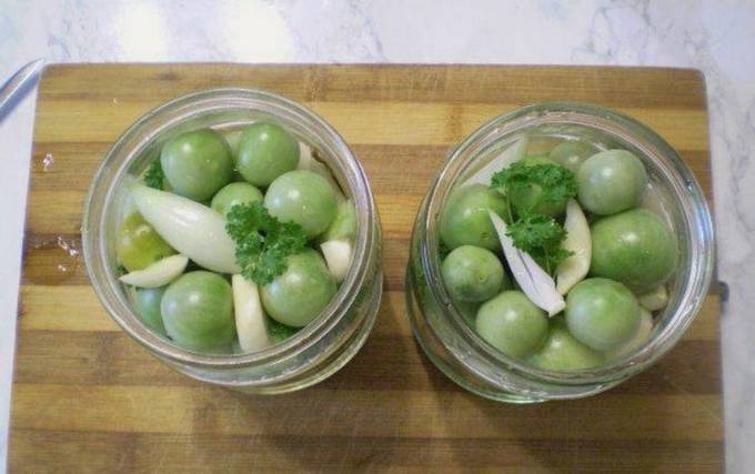 Соление зеленых помидоров простые рецепты
