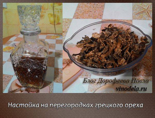 Настойка на перегородках грецкого ореха на водке: рецепт, применение, отзывы