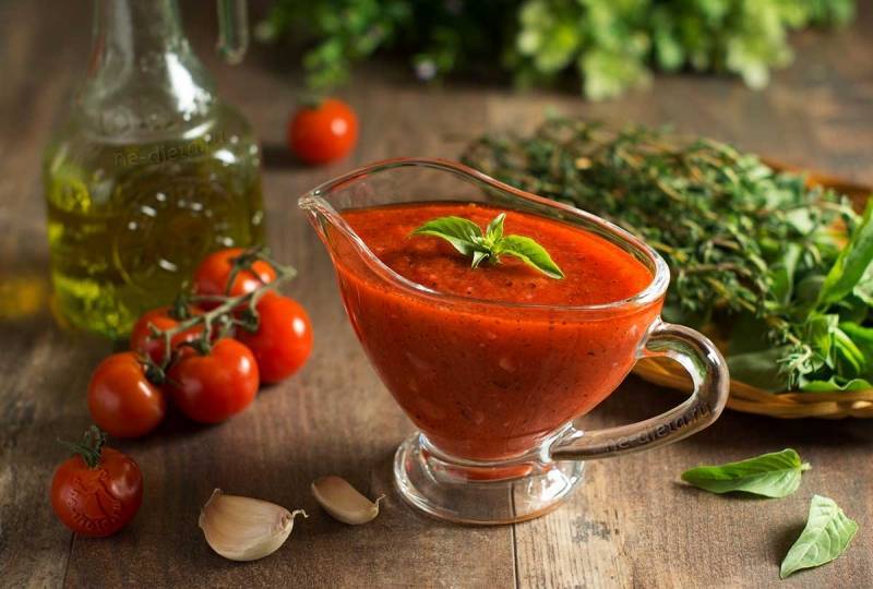 Томатный соус – простой классический рецепт приготовления