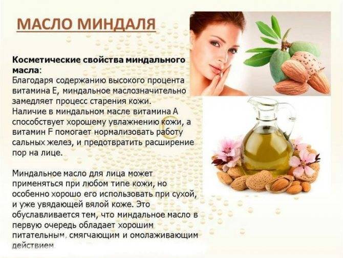 “миндальное масло: свойства и польза, применение в косметологии”