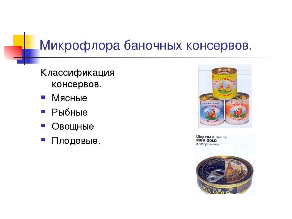Классификация консервов по группам