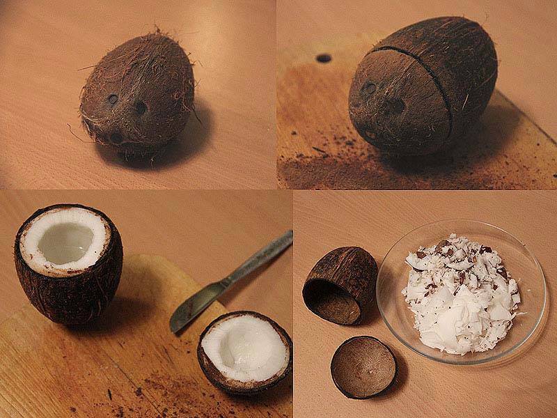 Как правильно почистить кокос от скорлупы в домашних условиях, видео