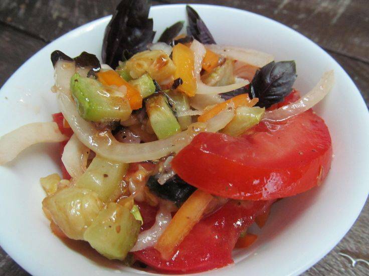 Овощное рагу с кабачками, перцем и помидорами - пошаговый фоторецепт