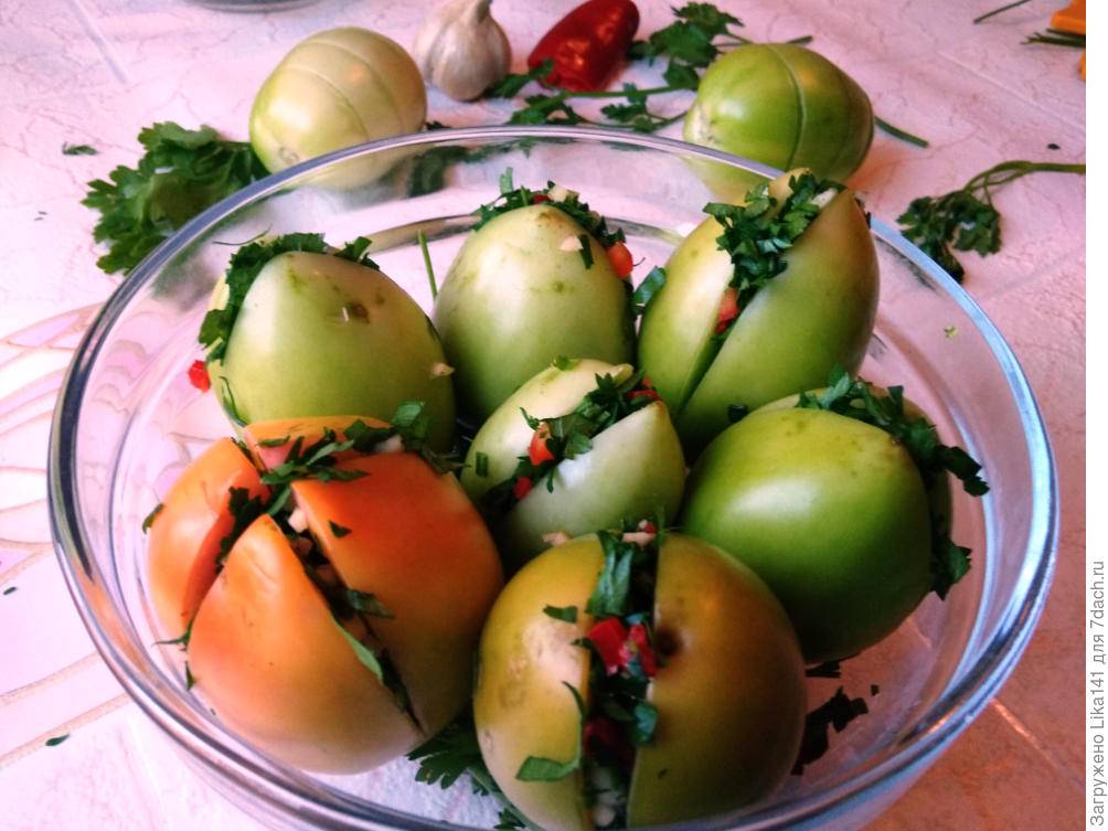 Консервированные фаршированные помидоры рецепт фото