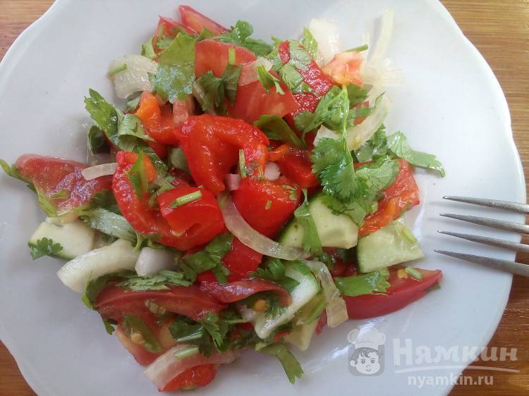 Салат из помидор и перца - 154 домашних вкусных рецепта приготовления