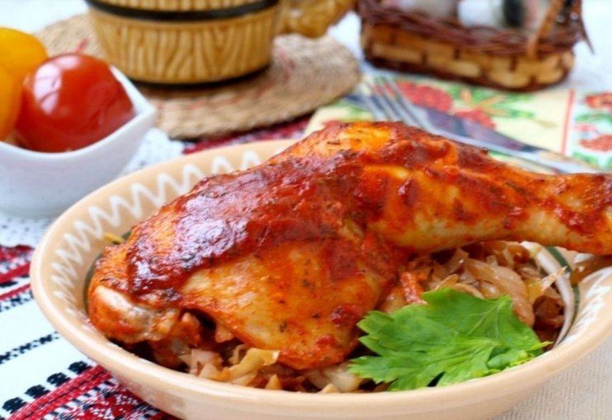 Рецепты куриные окорочка с овощами