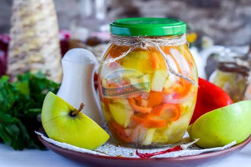 Болгарский перец с яблоками на зиму рецепт с фото пошагово и видео - 1000.menu