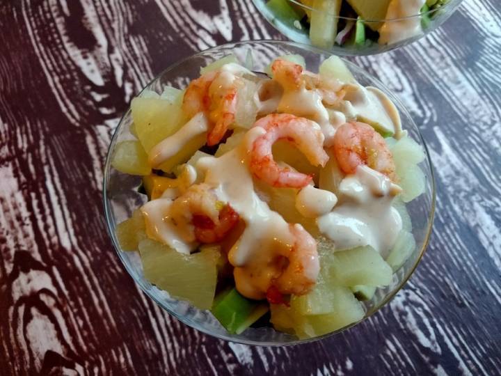 Салат с креветками и ананасом — самые вкусные, простые салаты по домашним рецептам