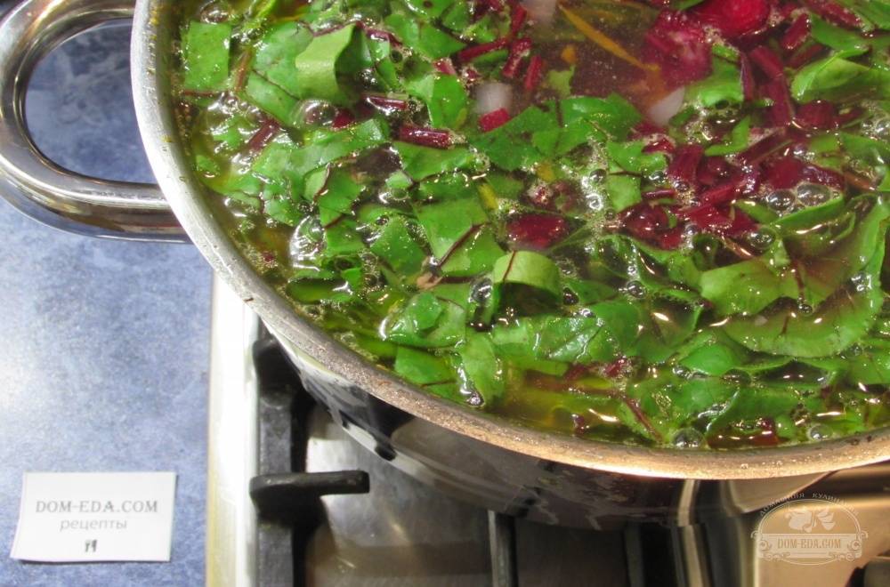 Суп с листьями свеклы фото рецепт