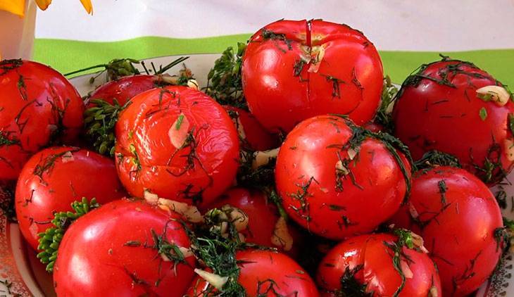 Рецепт помидоры с чесноком по украински