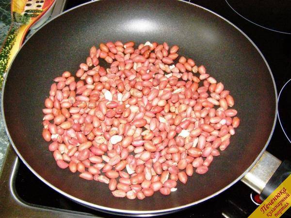 Как пожарить арахис на сковороде с солью - пошаговый рецепт