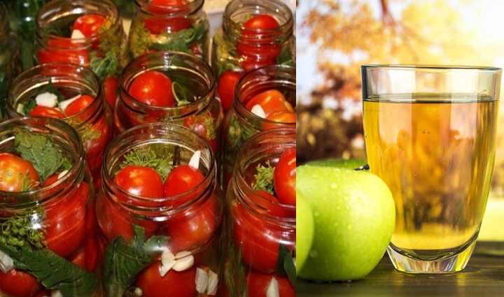 Помидоры в яблочном соке на зиму: 3 простых рецепта с фото