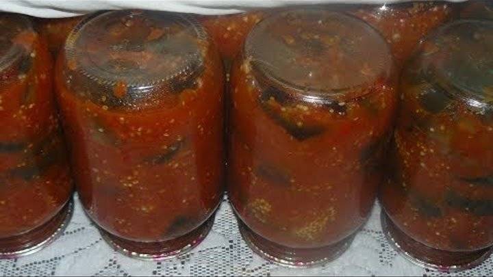 Баклажаны в томатном соусе на зиму