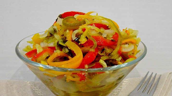 Рецепты салатов на зиму из болгарского перца для дома