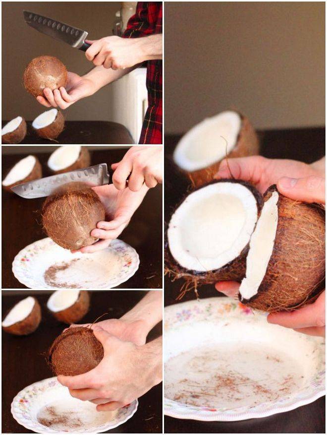 Как правильно почистить кокос от скорлупы в домашних условиях, видео