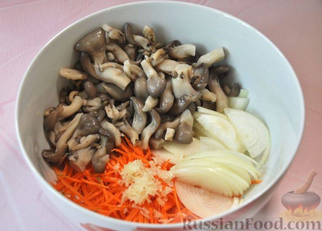 Вешенки с морковкой по корейски