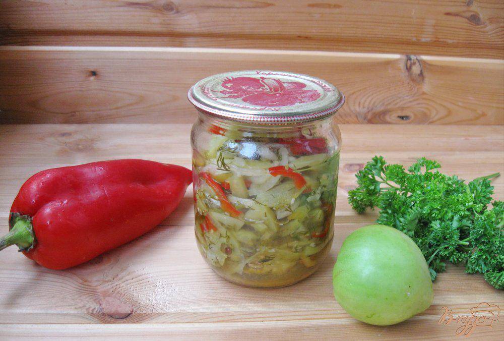 Салат из зеленых помидоров на зиму — 10 очень вкусных рецептов