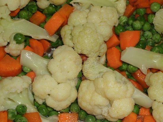 Овощное рагу из цветной капусты и зелёной фасоли - 16 пошаговых фото в рецепте