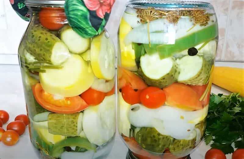 Топ 14 рецептов приготовления маринованного овощного ассорти на зиму