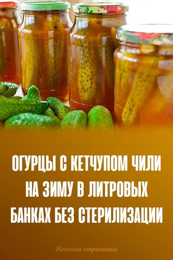 Огурцы с кетчупом - рецепты соленых, малосольных и маринованных огурцов с чили на зиму без стерилизации