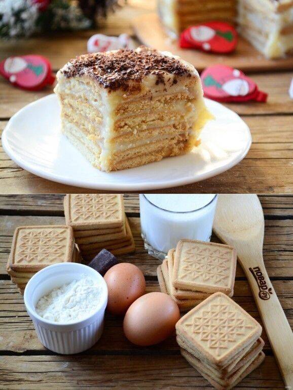 Торт «Эклер» без выпечки: легкий рецепт десерта из печенья с заварным кремом