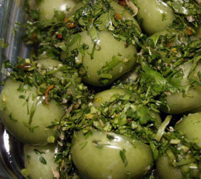 Зелёные помидоры по-грузински: рецепты на зиму, быстрые способы приготовления